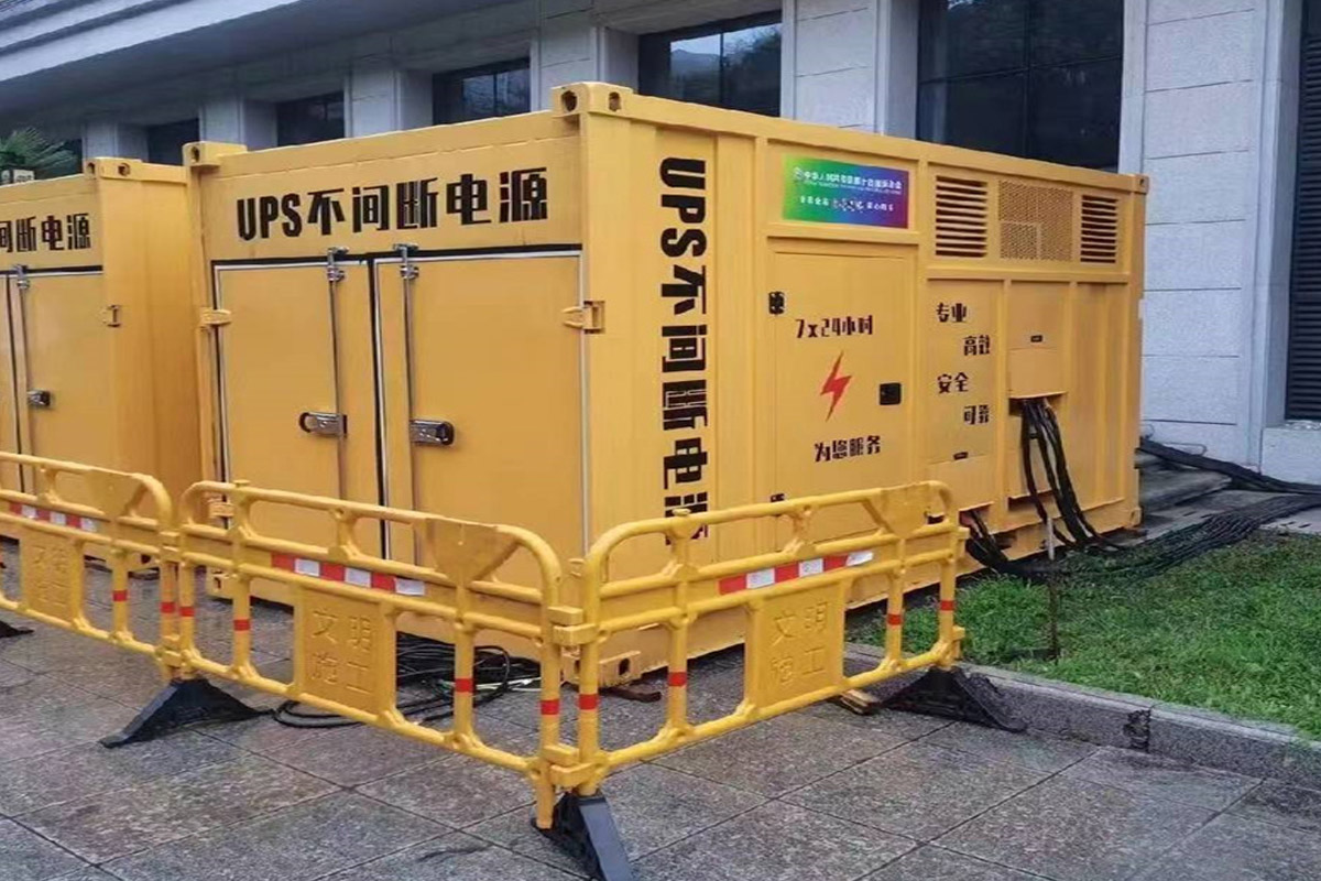 齐齐哈尔发电机租赁施工现场